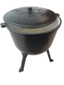 ŻELIWNY KOCIOŁEK 10L Emaliowany - duszonki, dymfoki, prażonki, gulasz,