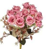 Róża róże bukiet sztuczne kwiaty jak żywe 33cm 5 gałązek