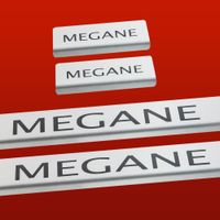 Listwa progowa RENAULT MEGANE MK4 Stal nierdzewna 304 mat z czarnymi litera