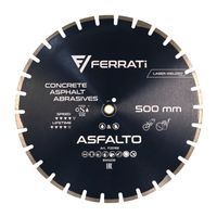 2X Tarcza diamentowa tnąca C1S 500mm 25,4-F4mm ASFALTO FERRATi asfalt, świe