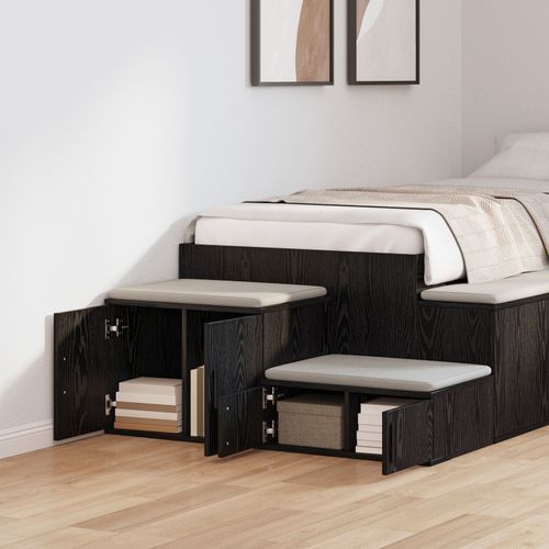 Czarny cabinet do przechowywania  103x41x40 cm z drewna inżynieryjnego na Arena.pl