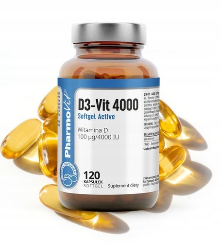 PHARMOVIT D3-VIT 4000IU SOFTGEL ACTIVE 120 KAPS na Arena.pl