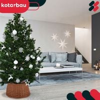 OSŁONA WIKLINOWA NA STOJAK POD CHOINKĘ BOHO KOSZ STOJAKA NATURALNY FI 40 CM