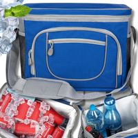 DUŻA TORBA TERMICZNA IZOTERMICZNA Z PASKIEM I KIESZONKAMI 30L NA ŻYWNOŚĆ