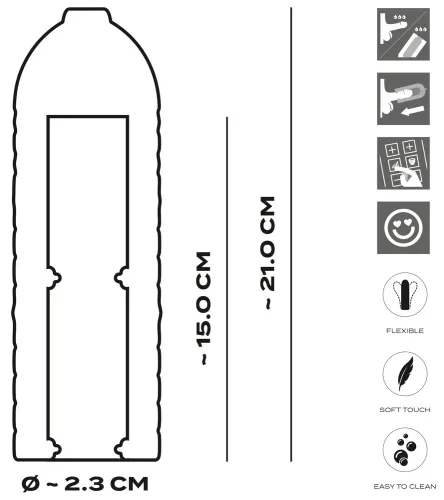 orion suck-o-mat 3 wkład performance sleeve m, silikonowy, 21 cm na Arena.pl