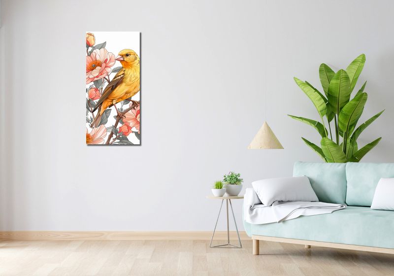 Obraz 40x90cm Wiosenny Śpiewaczek zdjęcie 2