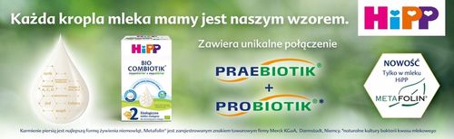 Mleko HIPP 2 BIO COMBIOTIK Mleko następne dla niemowląt po 6 miesiącu 550g na Arena.pl