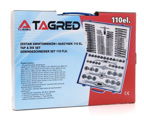 Narzynki gwintowniki kalibrowniki zestaw 110-el. na Arena.pl