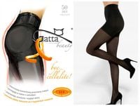 RAJSTOPY GATTA BYE CELLULITE 50 DEN 5-XL NERO