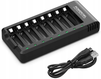 Ładowarka Bateri Akumulatorków Powerowl 8 Slotów 2800mAh Ni-MH USB