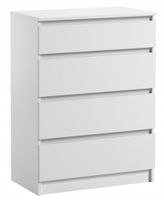 Komoda Szafka Do Sypialni 70 x 40 x 97 CM Pari 4 Biały Mat