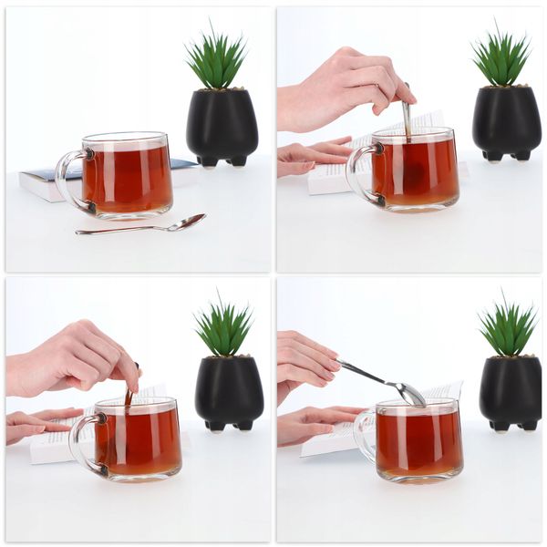 KOMPLET 3 ŁYŻECZEK DO HERBATY KAWY STAL ŁYŻECZKA zdjęcie 6