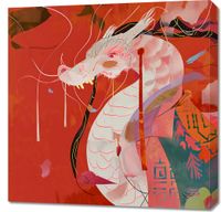 Obraz 70x70cm Orientacyjny Smok