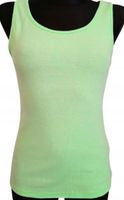 Top damski na ramiączkach ELASTYCZNY t-shirt PRĄŻKI zielony neon 2XL