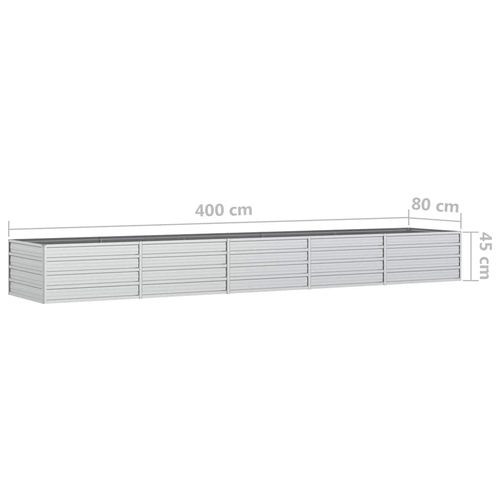 Donica do podwyższonej rabaty, 400x80x45 cm, stal galwanizowana na Arena.pl