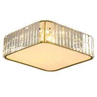 Sufitowa lampa glamour CGVETSQ kwadratowy plafon złoty nad łóżko