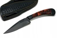 Nóż Myśliwski taktyczny bushcraft survival STAL D2 skóra etui Impact żywica