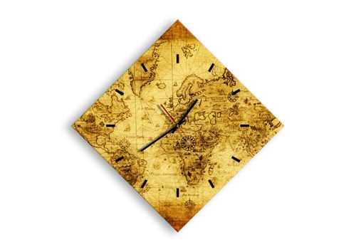 Zegar Ścienny - Mapa Świata - 40X40 Cm - C3Ad40X40-0127 na Arena.pl