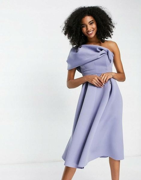 ASYMETRYCZNA MIDI SUKIENKA PIANKA R97 XXJ__M zdjęcie 1