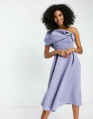 ASYMETRYCZNA MIDI SUKIENKA PIANKA R97 XXJ__M