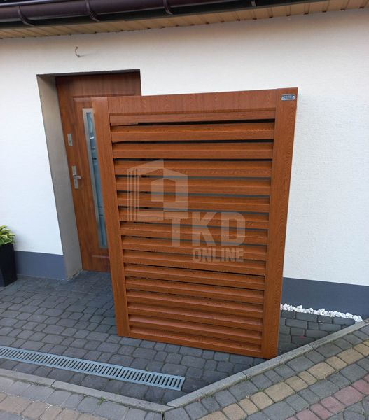 Osłona pompy ciepła 100x60x190 cm ciemny orzech TKD194 zdjęcie 3