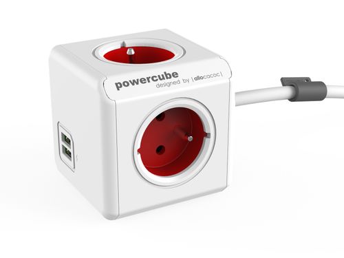 Listwa 1.5m allocacoc PowerCube 4 gniazda +2xUSB 2.1A 150cm na Arena.pl