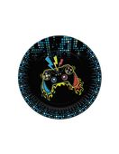 Talerzyki papierowe Gracz Joystick, 18 cm 8 szt.