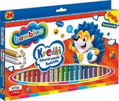 KREDKI OŁÓWKOWE BAMBINO 24 KOL. ZŁOTA+SREBRNA