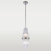 Kryształowa LAMPA wisząca REYKJAVIK P02080CP Cosmolight glamour zwis do jadalni szampański