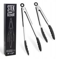 Szczypce Kuchenne do Gotowania Grilla Steków Stal Nierdzewna zestaw 2szt