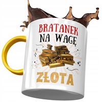 Kubek Żółty Dla Bratanka Syn Brata Prezent Z Nadrukiem Ze Zdjęciem