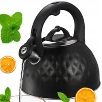 CZAJNIK Z GWIZDKIEM TRADYCYJNY INDUKCJA GAZ STAL NIERDZEWNA DUŻY 3l