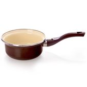 Rondelek Emaliowany Rondel Garnek z Długim Uchwytem Tradycyjny 14 cm 620 ml