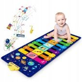 MATA MUZYCZNA TANECZNA INTERAKTYWNA FORTEPIAN INSTRUMENTY DZIECI 120X48CM