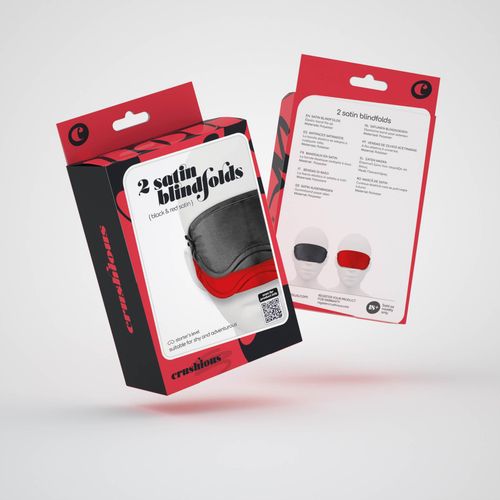 2 Satin Blindfolds Crushious Black & Red na Arena.pl