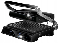 Grill elektryczny kontaktowy panini składany MPM PSC-140/B czarny 2200 W