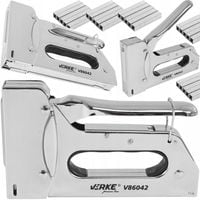 MOCNY ZSZYWACZ TAPICERSKI RĘCZNY TAKER METALOWY SOLIDNY ZESTAW ZSZYWEK