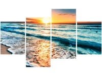 OBRAZ ZACHÓD SŁOŃCA PLAŻY CANCUN