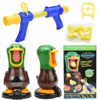 KACZKA GRA DLA DZIECI PISTOLET WYRZUTNIA KULKI CEL