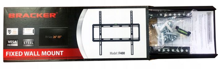 BRACKER F400 UCHWYT ŚCIENNY WIESZAK TV 26'- 55' zdjęcie 13