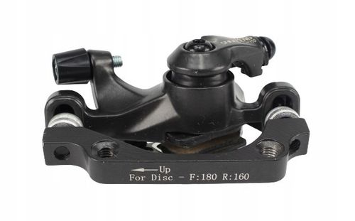 ZACISK HAMULCA TARCZOWEGO ALUMINIOWY UNIWERSALNY PRZÓD 180mm, TYŁ 160mm na Arena.pl