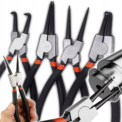 Szczypce do Pierścieni Segera Zacisków Zestaw 4el Szczypiec Zagięte Proste na Arena.pl