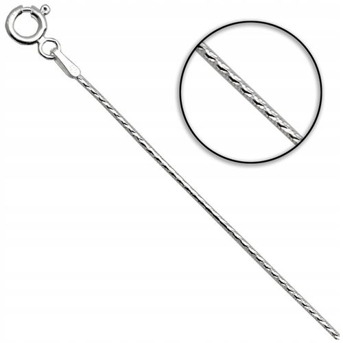 Łańcuszek srebrny DAMSKI ŻMIJKA linka diamentowana 45cm 0.9mm 925 na Arena.pl