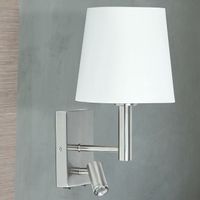 Kinkiet LAMPA ścienna HARVEY 6539 Rabalux abażurowa OPRAWA regulowany reflektorek LED 3W 2800K tuba do czytania satyna