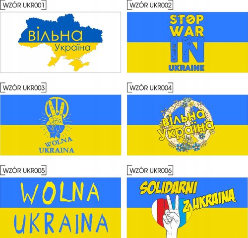 BANER FLAGA SLAVA UKRAINI WOLNA UKRAINA 100x50 cm na Arena.pl