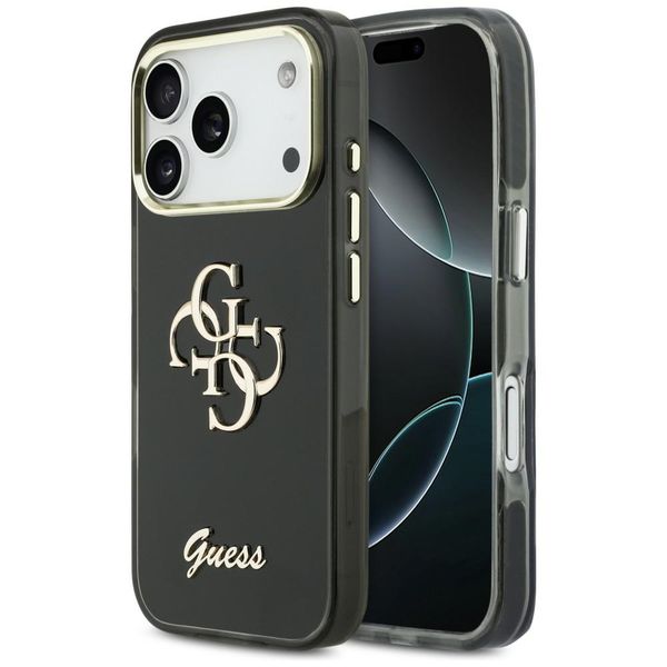 etui guess iml 4g script metal do iphone 17 pro czarny zdjęcie 1