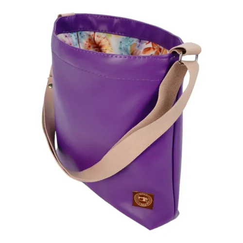 Torebka z Kominem ze wzorem Jasnych Dmuchawców Kolor ekoskóry - Błękitny na Arena.pl