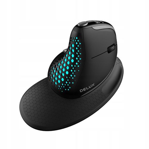 Bezprzewodowa Myszka Pionowa Delux M618xsd Bluetooth 2.4g Rgb Czarna na Arena.pl