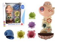 DLA DZIECI ZESTAW DO KĄPIELI STATEK ZWIERZĘTA