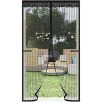 Moskitiera magnetyczna na drzwi balkonowe tarasowe czarna 85x215 cm mocna
